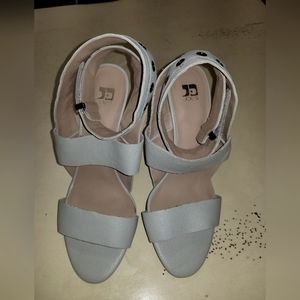 Joe's Jeans Light Grey Grommet Sandals